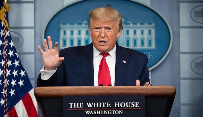 u try to do it US President Donald Trump speaks during a Coronavirus Task Force press briefing at the White House in Washington, DC, on April 9, 2020. (Photo by JIM WATSON / AFP)