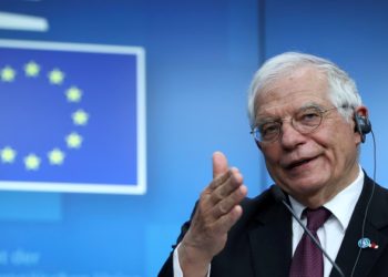EU foreign policy chief Josep Borell speaks after European Union foreign ministers meeting in Brussels, Belgium January 20, 2020   REUTERS/Yves Herman/Pool