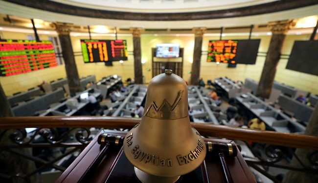 FILE PHOTO: The Egyptian Exchange bell is seen at the stock exchange in Cairo, Egypt September 23, 2019. REUTERS/Mohamed Abd El Ghany/File Photo