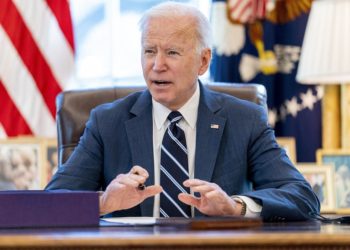 President Joe Biden speaks before signing the American Rescue Plan, a coronavirus relief package, in the Oval Office of the White House, Thursday, March 11, 2021, in Washington. (AP Photo/Andrew Harnik)